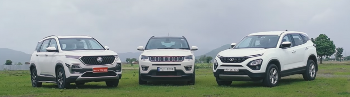 Jeep Compass vs Tata Harrier vs MG Hector